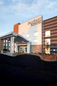 a front view of a hospital building at Fairfield by Marriott Inn & Suites Louisville Airport in Louisville