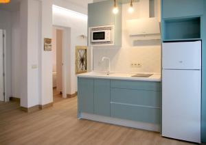 Dapur atau dapur kecil di Apartamentos turísticos La Estación