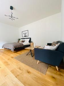Voodi või voodid majutusasutuse Apartment Traumblick Berggipfel toas