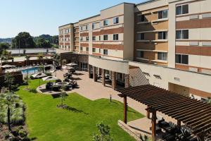 an aerial view of the courtyard of a building at Courtyard by Marriott Ruston in Ruston