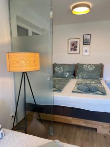 Postel nebo postele na pokoji v ubytování Ferienwohnung Amelie