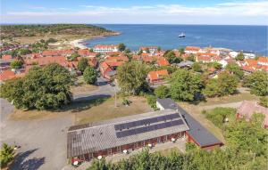 an aerial view of a small town next to the ocean at Stunning Apartment In Allinge With Wifi in Allinge