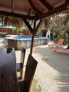Posezení v ubytování Studio - begane grond - poolside