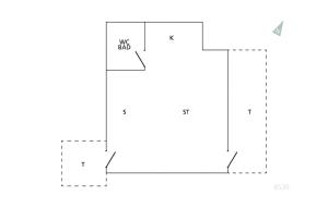 Cozy Apartment In Allinge With Wifi平面图