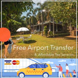 a flyer for a car and affordable taxi at Airport Green Olive Villa in Katunayaka