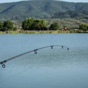 a metal rod in the middle of a body of water at Къща за гости Мелницата in Elhovo