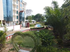 a heart in the yard of a hotel at Grand Selim Resort & Tour – GSRT in Sreemangal