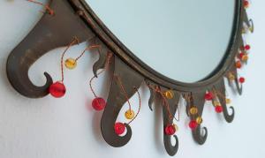 a close up of a clock with cherries on it at Villa Tzortzaki - Dias in Térsa