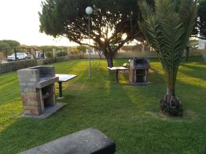 A garden outside El Vigía Beach. Mazagón