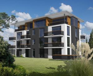 an architectural rendering of a apartment building at Dünenhaus Aurell in Heringsdorf