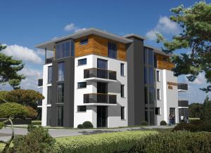 a revestimiento de un edificio en Dünenhaus Aurell, en Heringsdorf