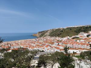 a view of a town with orange roofs at HOUSEMARIA in Nazaré