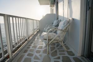 Balkón alebo terasa v ubytovaní Sea View apartment Dione