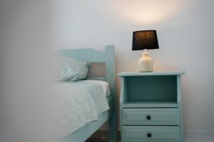 Posteľ alebo postele v izbe v ubytovaní Sea View apartment Dione