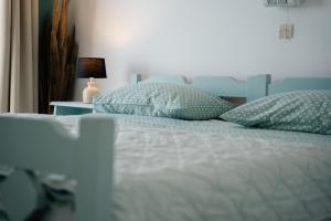 Posteľ alebo postele v izbe v ubytovaní Sea View apartment Dione