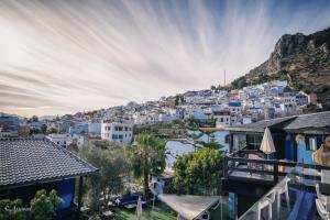 a view of the blue city of chefchaouen at H&ocirc;tel ZIRYAB in Chefchaouene