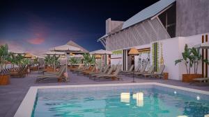 Bazén v ubytování Medplaya Hotel Flamingo Oasis nebo v jeho okolí