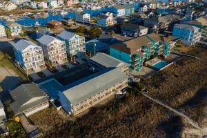 an overhead view of a city with buildings at The Beach House in Carolina Beach