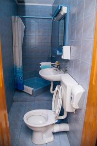 a bathroom with a toilet and a sink at Jezero Laminci in Bosanska Gradiška