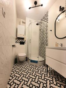 Kylpyhuone majoituspaikassa Mini apartament