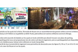 une page d'un flyer pour un festival de bateau dans l'établissement L'Orée du Golf, studio 2, à Mont-Saint-Aignan