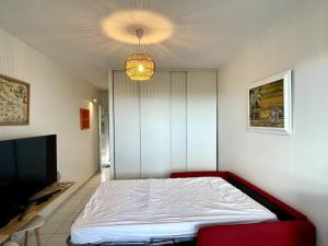Postel nebo postele na pokoji v ubytování Appartement vue mer