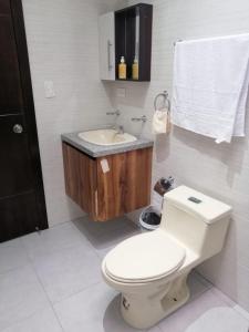 Ένα μπάνιο στο Departamento acogedor, nuevo y Amplio