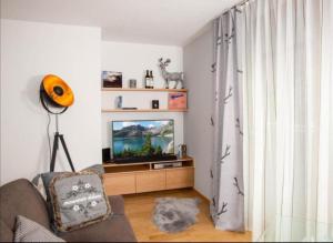 Televízia a/alebo spoločenská miestnosť v ubytovaní Mountain Deluxe