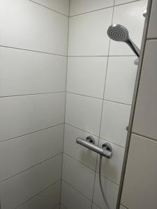 una doccia con soffione in un bagno di 2 Zimmer Whg a Langelsheim