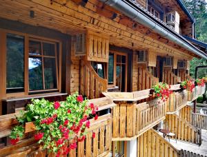 Balkón nebo terasa v ubytování Ribno Alpine Hotel