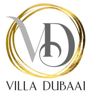 un logo oro e argento con una lettera d e una medaglia di Villa Dubaai a Mossel Bay