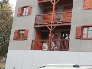 Balkon lub taras w obiekcie Appartement les chalets d estives