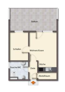 Půdorys ubytování Ferienwohnung Asgard
