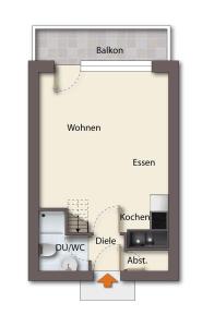 Půdorys ubytování Ferienwohnung Noatun