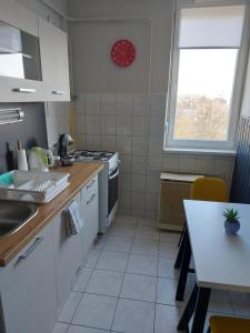 Dapur atau dapur kecil di Olaszrizling Apartman
