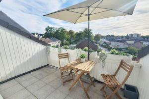 Balkón nebo terasa v ubytování Modernes und ruhiges Appartement mit Loggia
