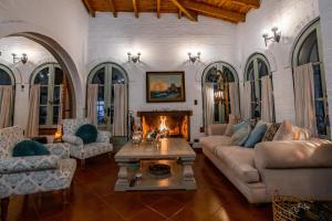 Uma área de estar em Casona La Chiquita