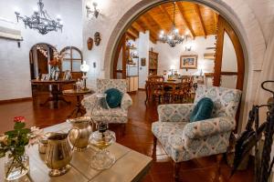 Uma área de estar em Casona La Chiquita