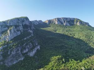 a view of a mountain with trees at Konak -Guest house -Ramonda Serbika in Niš