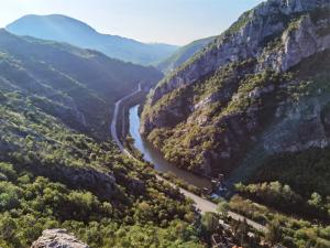 a view of a river in a canyon at Konak -Guest house -Ramonda Serbika in Niš