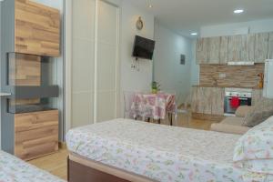 Кровать или кровати в номере 501 Apartamento nuevo con vista mar