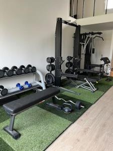 Fitness centrum a/nebo fitness zařízení v ubytování La laiterie