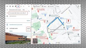 a map of a city with a building at Vi’studio in Sibiu