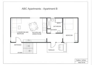 a floor plan of acz apartments apartment b at ABC apartments in Kamnik