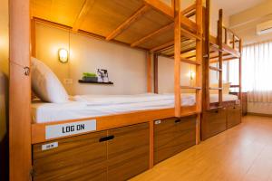 Postel nebo postele na pokoji v ubytování Pak-Up Hostel