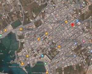 a map of a city with highlighted attractions at LechicchediLampedusa in Lampedusa