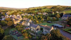 an aerial view of a small town with houses at Black Dog House in Bishop Auckland