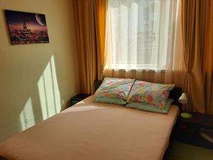 Ένα ή περισσότερα κρεβάτια σε δωμάτιο στο Sinemorets apartment