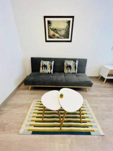 Un lugar para sentarse en Apartment with incredible view, pool and gym