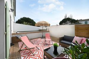 Μπαλκόνι ή βεράντα στο Maison de vacances La Couardaise île de ré
